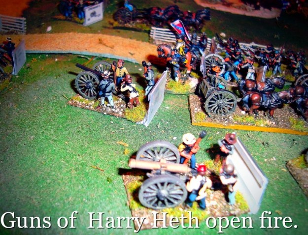 Gen. Henry Heth has taken Herr Ridge and is bring up his Artillery Battalions to open up on McPherson's Ridge.